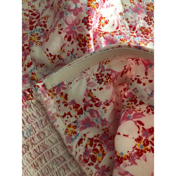 Free People Tomas Mini Dress Women's Large Sleeveless Floral Confetti Combo NEW - Picture 9 of 10